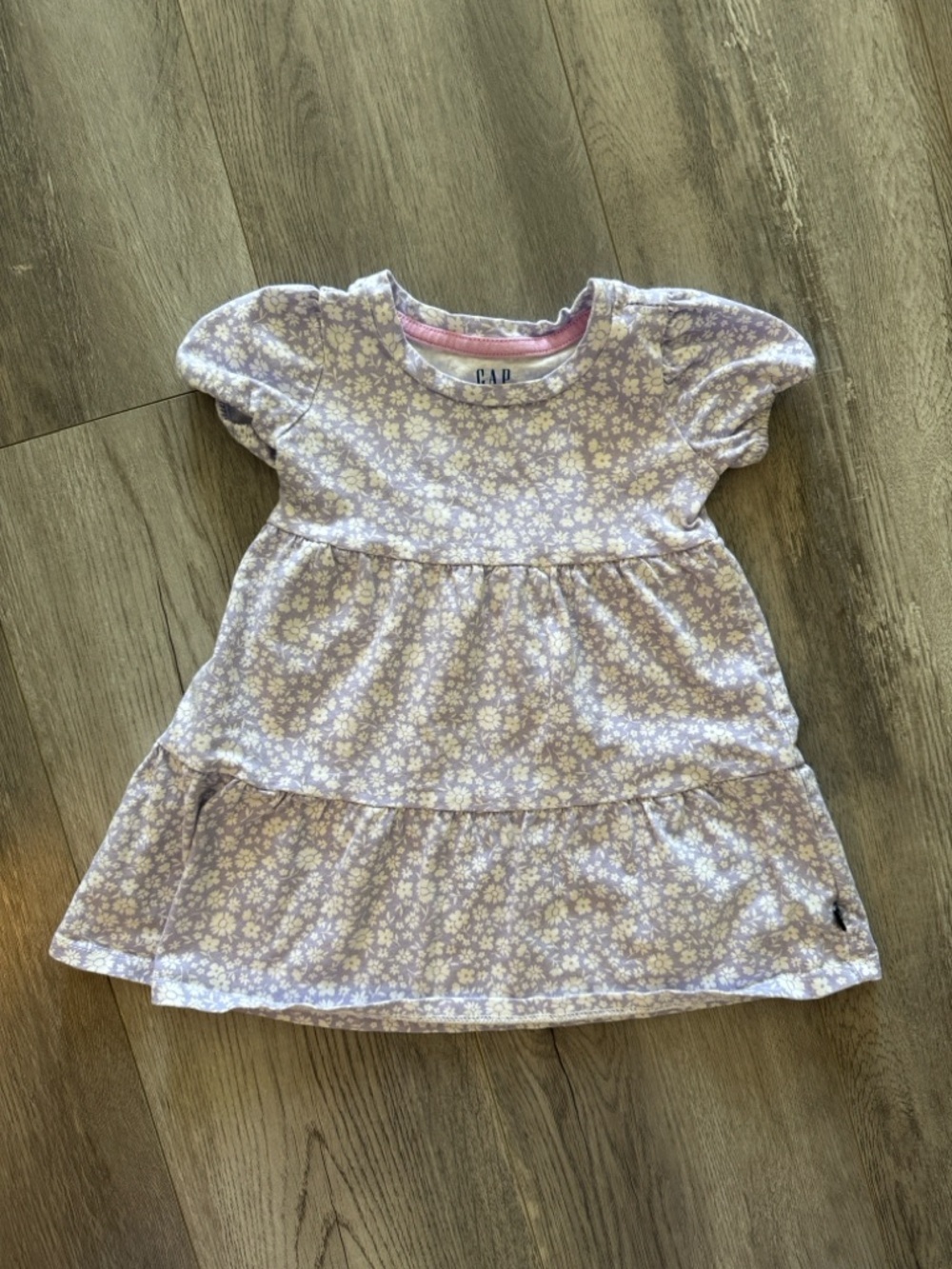 GAP Lavender and White Floral Tiered Toddler Dress
